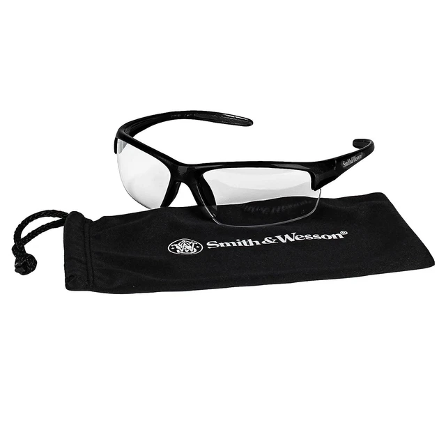 Smith & Wesson Equalizer Safety Glasses Gun Metal Frame Clear AntiFog Lens 21296