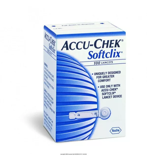 Accu-Chek Softclix Lancettes 100 CT Pour Glucose Soin