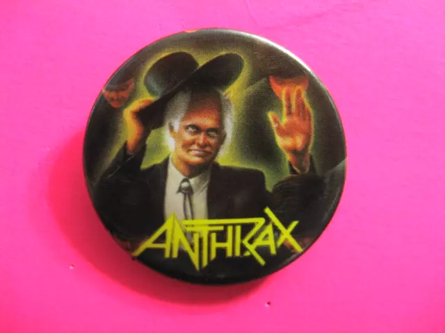 Anthrax Vintage Button Pin Badge  Us Made  80