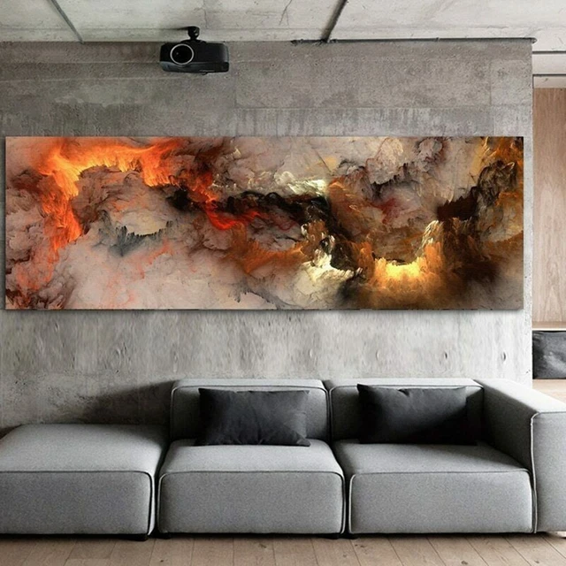 Pintura de pared sin enmarcar con estampado de sala de estar más vendido paisaje