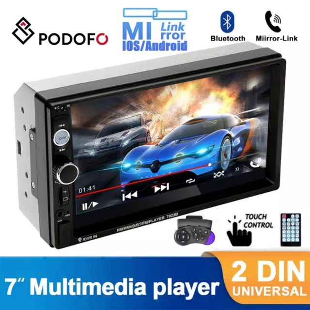 Car Radio Stereo 7 Inch Double 2 DIN Bluetooth FM USB/MP5 Player Touch Screen TF