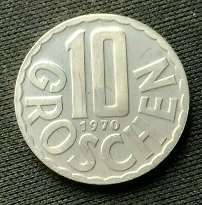 1970 Austria 10 Groschen Coin PROOF    Aluminum World Coin        #C155