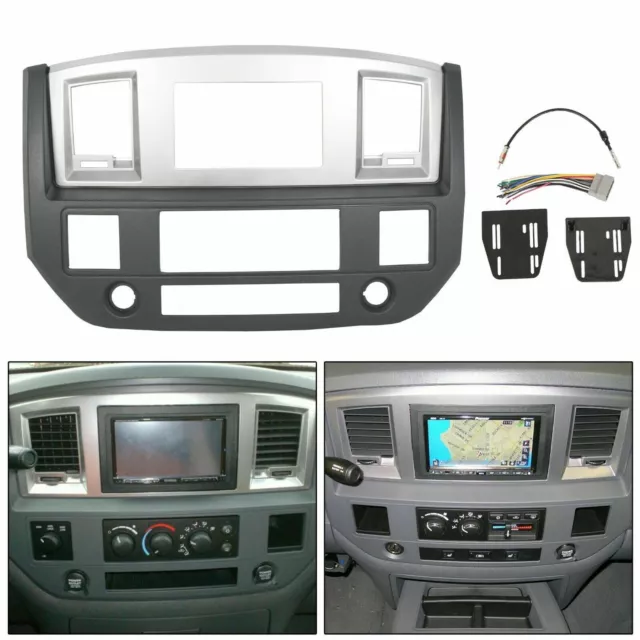 RADIO DOUBLE DIN Dash Install Bezel Kit For 2006 09 Dodge Ram