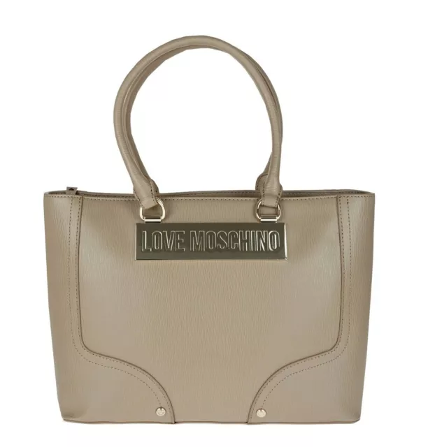 LOVE MOSCHINO Damen Women Shopper Bag Tasche Purse Taupe UVP: 295€