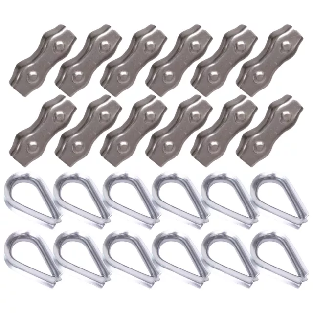 Long Lasting Wire Rope Clip with 12 High Quality Stainless Steel Clamps
