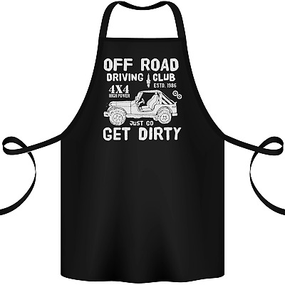 Off Road Driving Club Get Dirty 4x4 Funny Cotton Apron 100% Organic