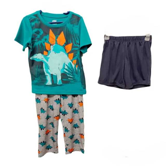 Child of Mine by Carter's Boys 3 Pc Dinosaur Pajama Set-4-Short & Long Pants