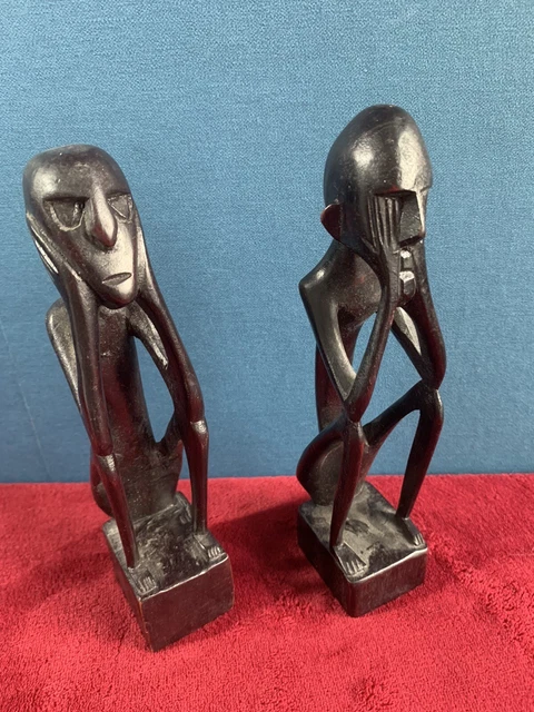 Statuette femme africaine en bois – Sculpture ethnique décoration intérieure main image 0
