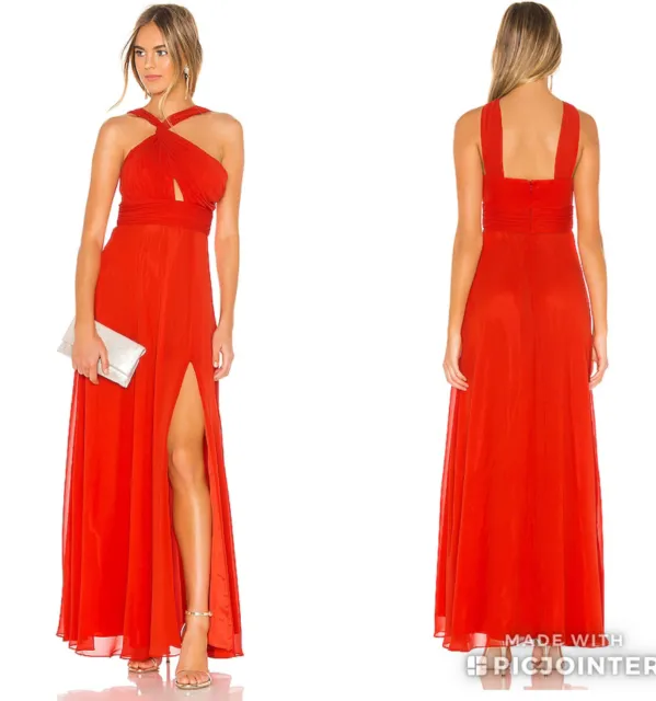 Jill Jill Stuart Chiffon Gown Sunset Red Size 2