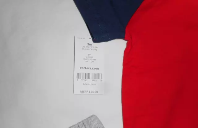 Carters Baby Boy Baseball 2-Piece Shorts Set - Infant Size 3 Months 3