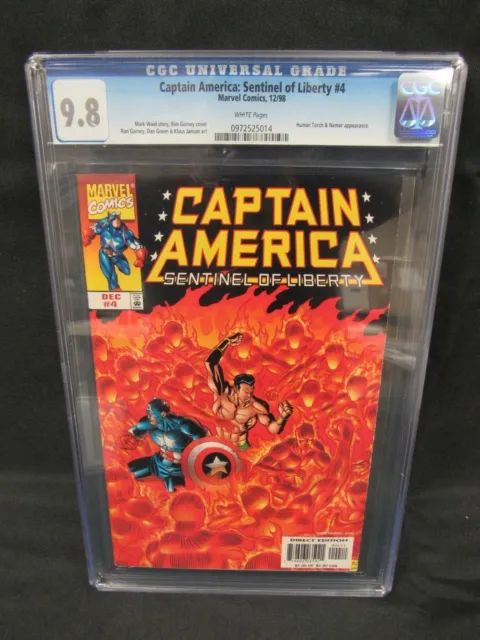 Captain America: Sentinel of Liberty #4 (1998) Human Torch Appears CGC 9.8 C875