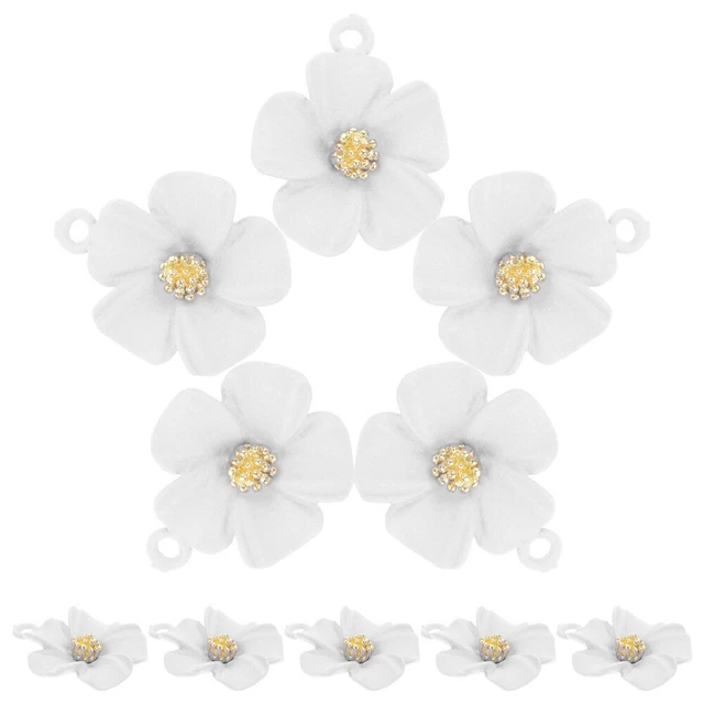10pcs kreativer Blumenanhänger Emaille charms flower schlüsselkette charm schmu