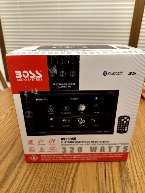 BOSS BV9695B Audio System 6.95” Double Din DVD Touchscreen Bluetooth (BRAND NEW)