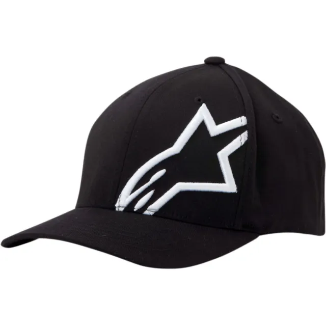 ALPINESTARS Flexfit Hat/Cap (Corp Shift 2) (Black/White) Choose Size