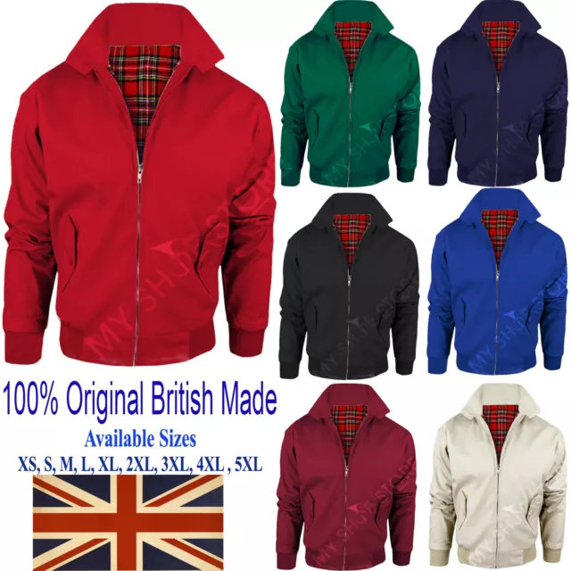 Chaqueta Harrington De Colección Para Hombre Clásica Retro Scooter Década De 1970 Bombarber Mod Abrigo Top