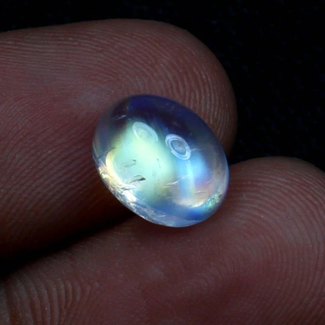 Cabochon sfuso con pietra preziosa arcobaleno fuoco, pietre di luna ovali...