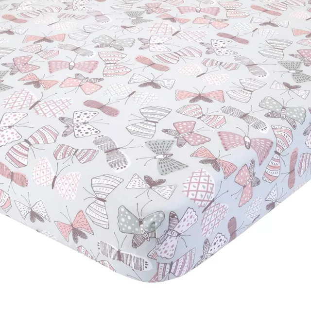 Dwell Studio Arden Butterfly Print Baby Girl Fitted Crib Sheet