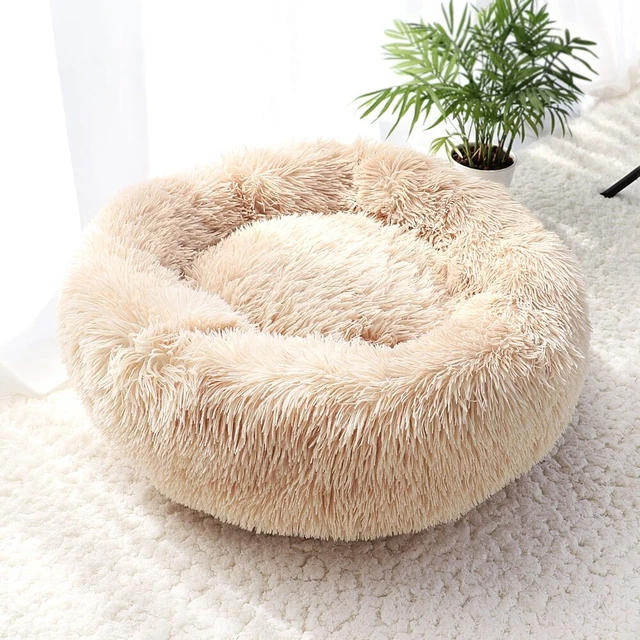 Panier rond pour chien coussin pour chat panier donut Ø 70 cm Lit doux en peluch