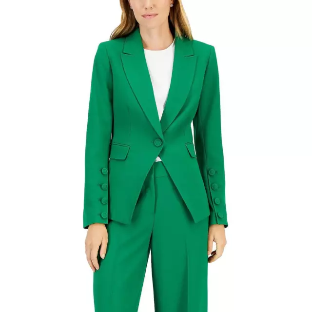 TAHARI ASL WOMENS Contrast Trim Shawl Collar One-Button Blazer Jacket BHFO  1290 $145.82 - PicClick AU