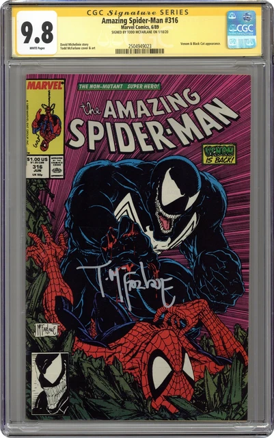 Amazing Spider-Man #316 CGC 9.8 SS Todd McFarlane 1989 2504949023