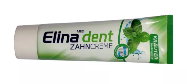 (€24,90/L) Kräuter Zahncreme -Elina Dent - 100ml - Zahnpasta ohne Fluorid