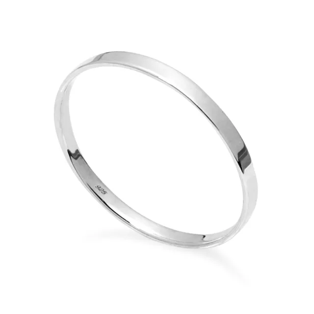 925 Sterling Silver Flat  2mm Plain Band Polished  Ring In Sizes G-Z/20 Sizes