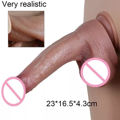 Super-Haut--Saugnapf-Dildo-realistische-Silikon--künstlichen-Penis-Masturbator