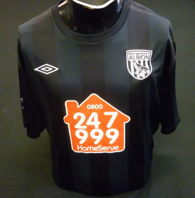 West Bromwich Albion Football Shirt 2010/11 Away Umbro WBA Prem Badge Size XXL