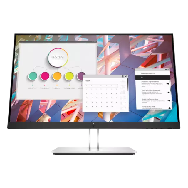 HP E24 G4 Office Monitor - IPS-Panel, Höhenverstellung, 5 ms
