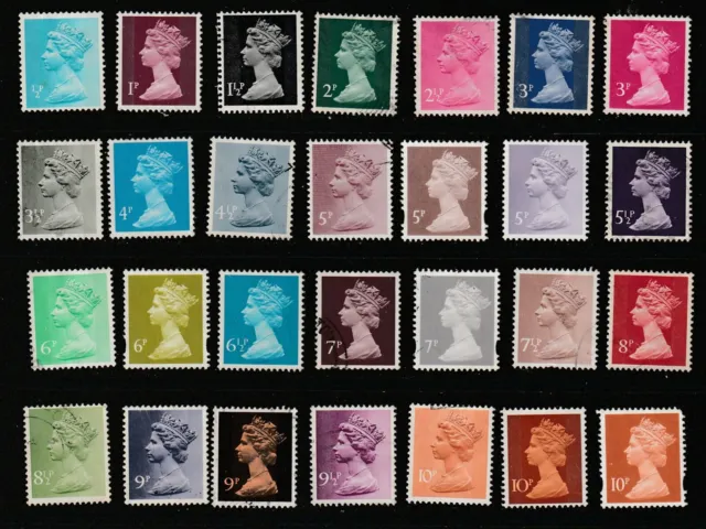 Regno Unito - selezione QEII Definitives - 28 francobolli