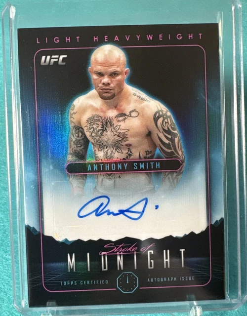 2024 TOPPS MIDNIGHT UFC Anthony Smith Stroke Of Midnight Auto SMAASH