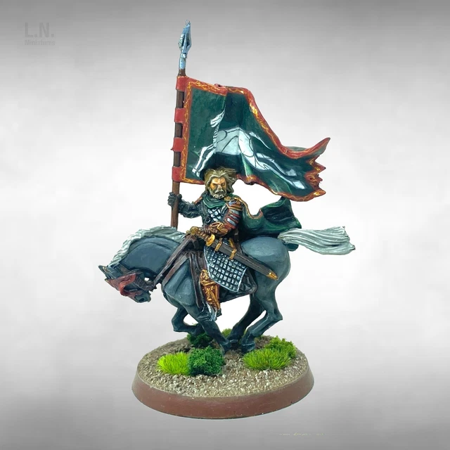 MOUNTED GAMLING BANNER BEARER X1 Metal Lord of the Rings LOTR Good
