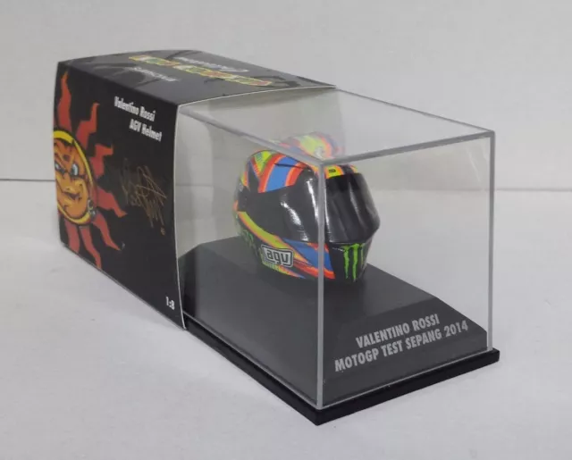 Modèle Die Cast Casque Échelle 1:8 MINICHAMPS valentino rossi Gp Sepang 2014