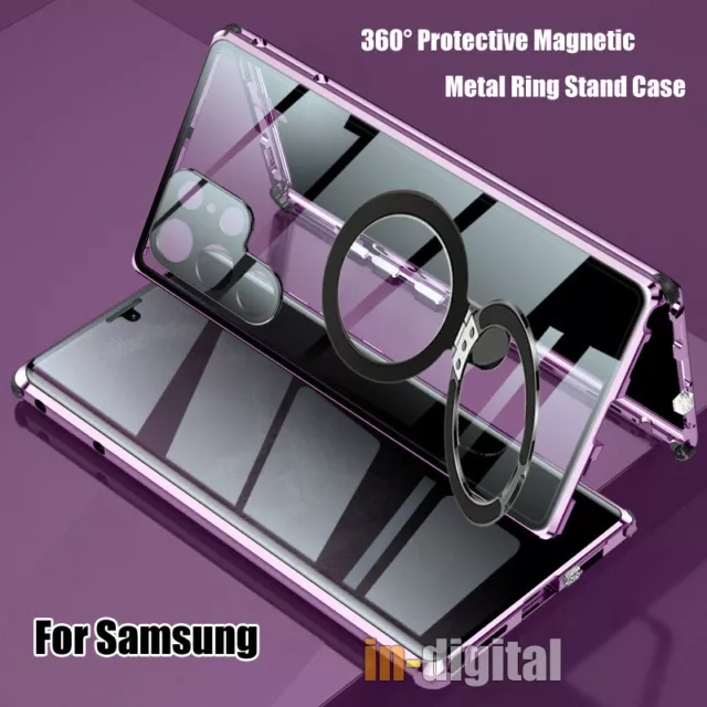 360 Magnetic Case for Samsung Galaxy S24 Ultra S23 FE Privacy Anti Peeping Cover