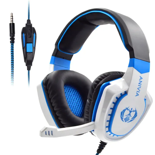 Over Ear Wired Gaming Headphones with Mic Headsets Bass Sound Stereo Earphones
