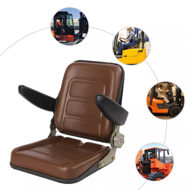 Universal Tractor Seat Adjustable + Armrest for Kubota Bobcat John Deere Ford US