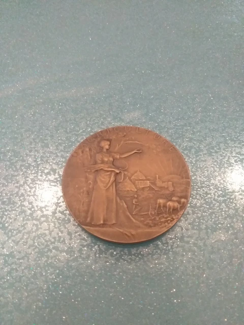 MÉDAILLE DE TABLE Comice Agricole de Quingey Bronze 131gr10 EUR 35,00