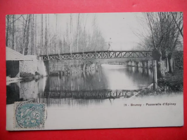 BRUNOY  :  La passerelle d' Epinay......Précurseur......VO.1905.