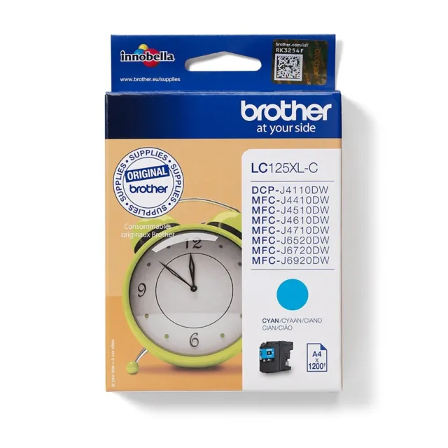 Brother LC125XLC cartuccia d'inchiostro 1 pz Originale Ciano