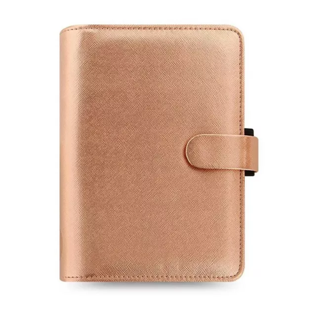 Filofax Saffiano Personal Organiser With Slip Pocket Rose Gold Faux Leather