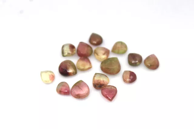 Bi-color small Tourmaline heart shape Beads for wire wrapping jewellery