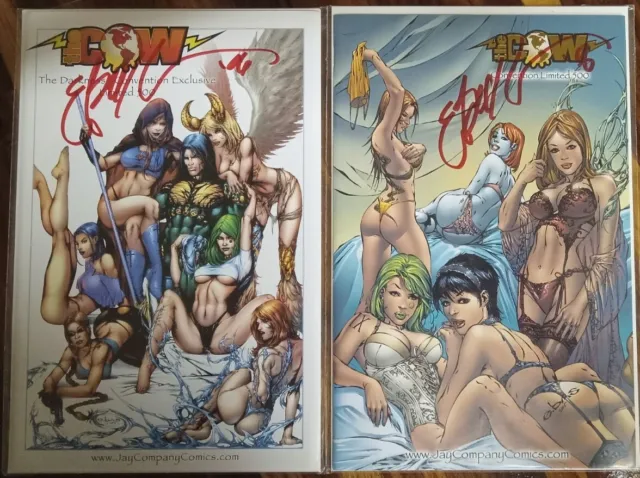 Witchblade #32 & Darkness #20 Both Signed By E. Bas With C.o.a.