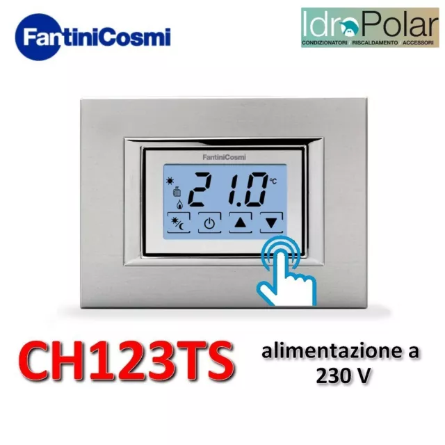 TERMOSTATO AMBIENTE DA Incasso Touchscreen Ch123Ts Fantini Cosmi 230V Nuovo  EUR 69,50 - PicClick IT