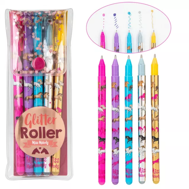 Miss Melody Rollerball Gelstifte Glittergelstifte im Etui Glizer Rollerball