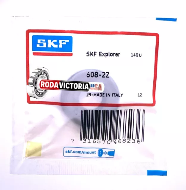 SKF 608 2Z C3 DEEP GROOVE BALL BEARING, METAL SHIELDED  8x22x7 mm