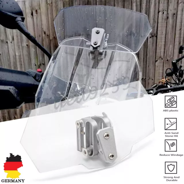 Motorrad Einstellbare Clip-on Windschutzscheibe Windschild Windabweiser Spoiler