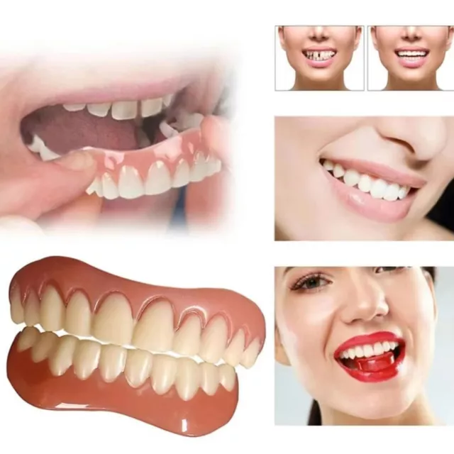 Silikon Obere Untere Falsche Zähne Dental Veneers Zahnersatz Lächeln D