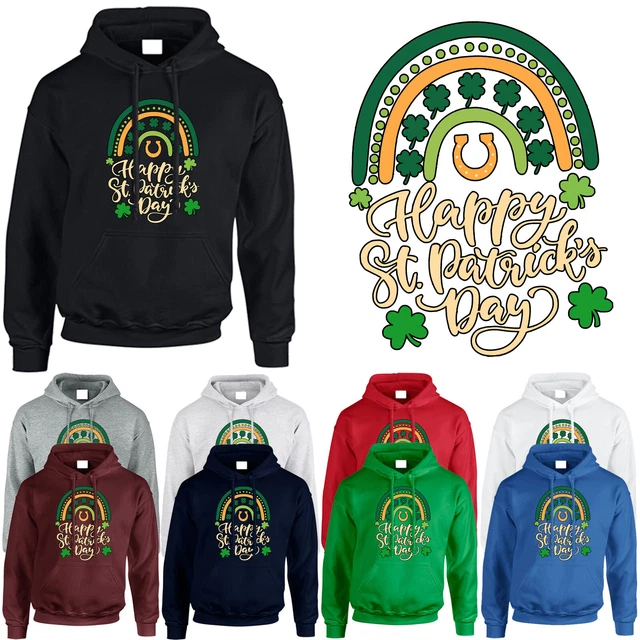 Felpa con cappuccio uomo festa di San Patrizio tradizione regalo unisex felpa con cappuccio