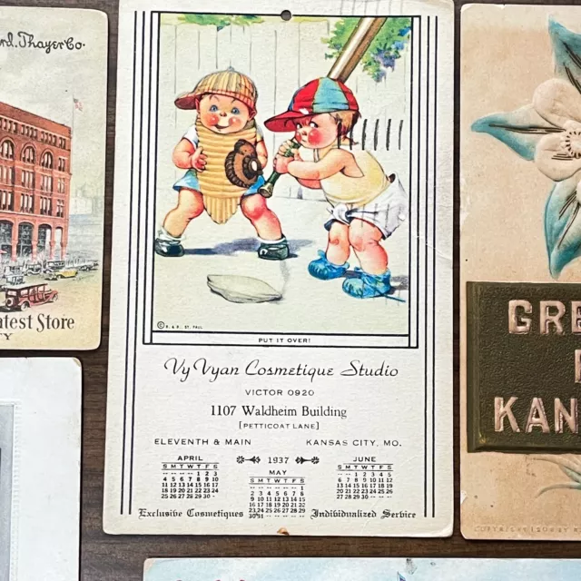 5 Vintage Kansas City Postcards KCMO Emery Bird Thayer Vy Vyan Advertising 3