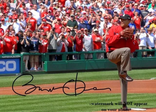 Barack Obama Autographed Repro PHOTO First Pitch Washington Nationals Signed Pic